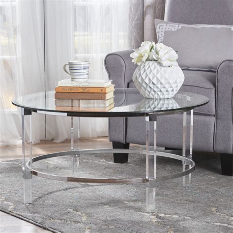 Round Acrylic Tray For Coffee Table Safavieh Ruby Round Tray Top