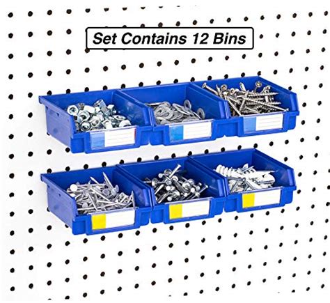 Right Arrange Pegboard Bins 12 Pack Blue Hooks To Any Peg Board Organize Hardware