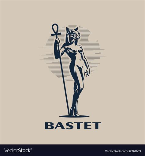 Egyptian Goddess Bastet Royalty Free Vector Image