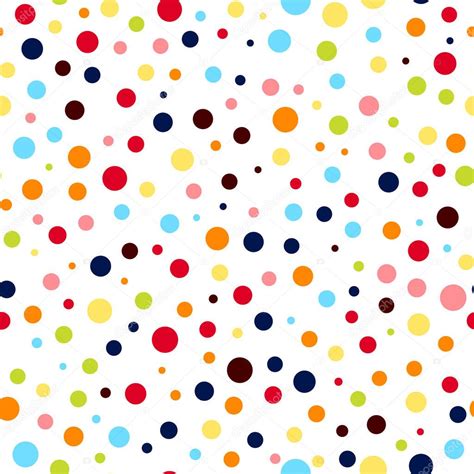 Seamless Dot Pattern With Colorful Circles On White Background — Stock