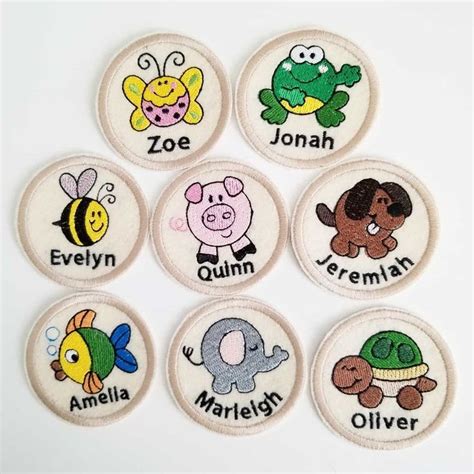Personalized Name Embroidered Patches Name Badge Backpack Etsy