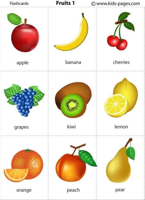 Fruits Flashcards Its Fun To Learn