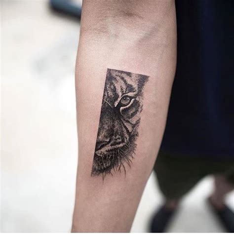 Tiger Tattoo On The Inner Forearm