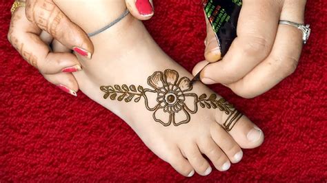 Beautiful Mehndi Design For Feet Simple And Easy Leg Mehndi Designs