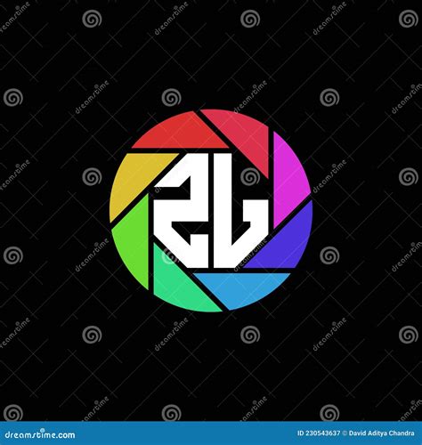 zj monogram polygonal rainbow stock vector illustration of initial elegant 230543637