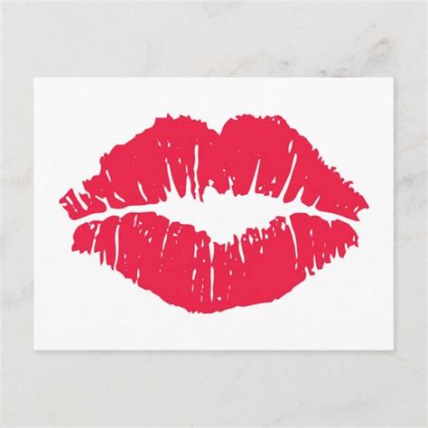 Lipstick Kiss Postcard Zazzle Lipstick Kiss Postcard Lipstick