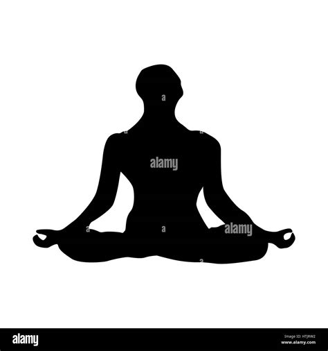 Yoga Silhouette Black Stock Vector Image And Art Alamy