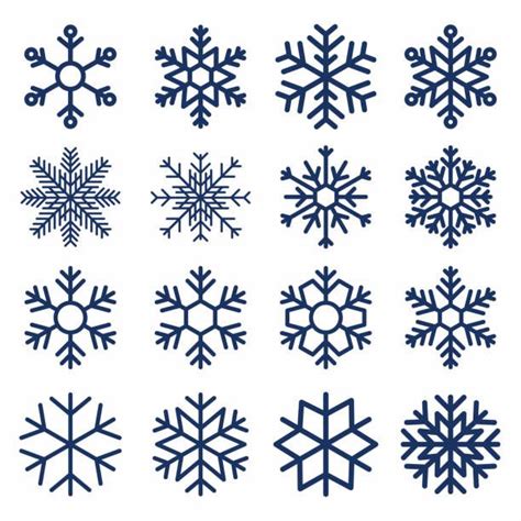 Set Of Vector Snowflakes Snowflake Texture For Decoration Geometric