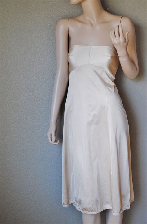 Vintage Strapless Nude Full Slip By JC Penney By LingerieAddicts