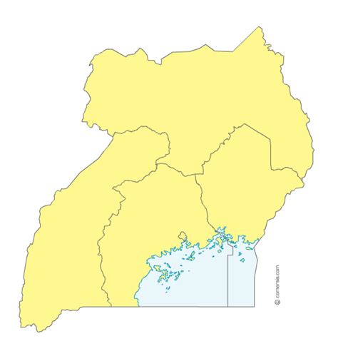 Uganda Regions Free Map
