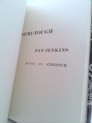 Semi Tough By Dan Jenkins Good Hardcover First Edition