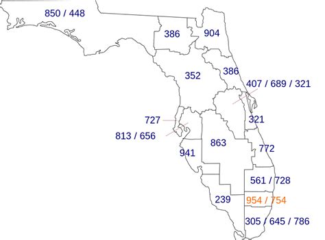 Area Codes 954 And 754 Wikipedia