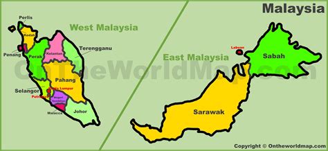 Political Map Of Malaysia