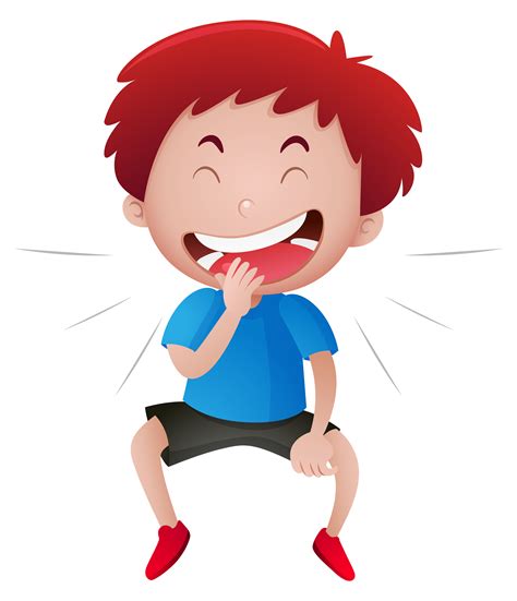Little Boy Laughing Alone 370136 Vector Art At Vecteezy