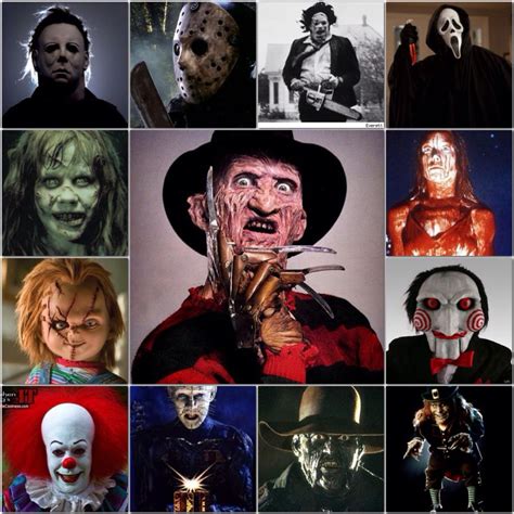 With so many different types of horrors, it's time to look at the best villains throughout the different franchise. Horror Movie Villains | Collages | Pinterest | Horror ...