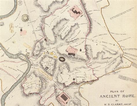 Historical Plan Of Ancient Rome 1830 Soar