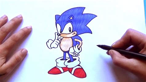 Cómo Dibujar A Sonic Dibujo De Sonic Youtube