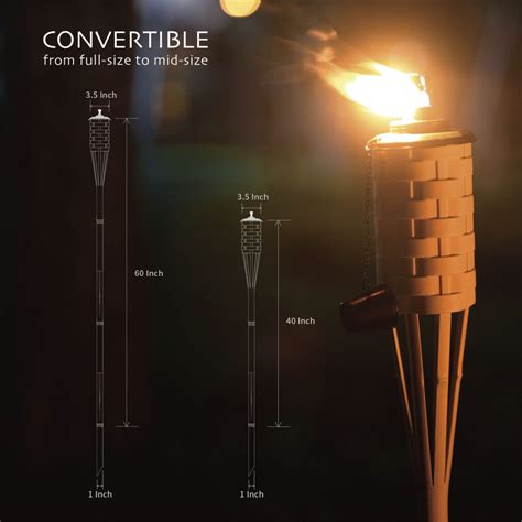Bamboo Torches Weathered Pack Of 4 Onethatch