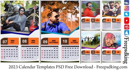 2023 Calendar Templates Psd Free Download