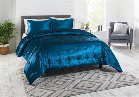 Better Homes And Gardens 3 Piece Velvet Pintuck Comforter Set Fullqueen