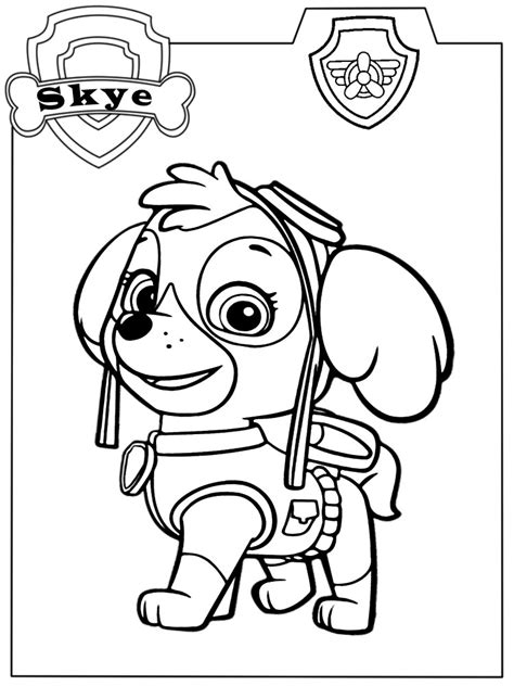 Dibujos para colorear – PAW Patrol, para desarrollar la generación menor.