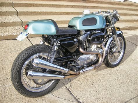 Turning a harley davidson into a cafe racer is probably the last thing on anyone's mind. Harley Davidson Sportster Cafe Racer - way2speed