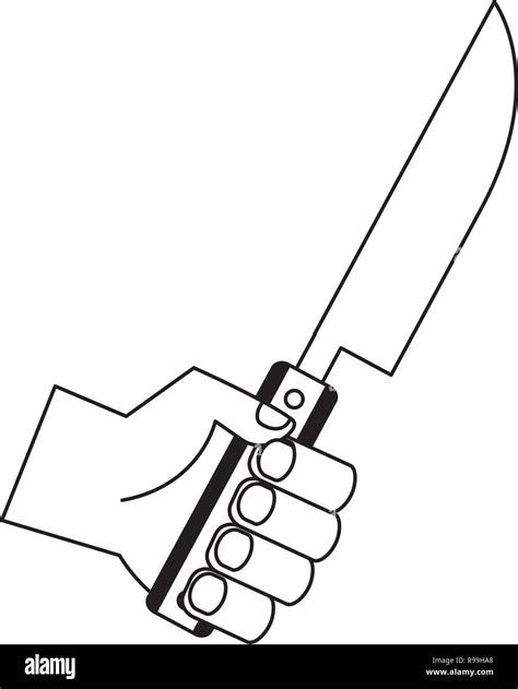 Hand Holding Knife Drawing Knife Grip Tactics Knife Hand Sizing