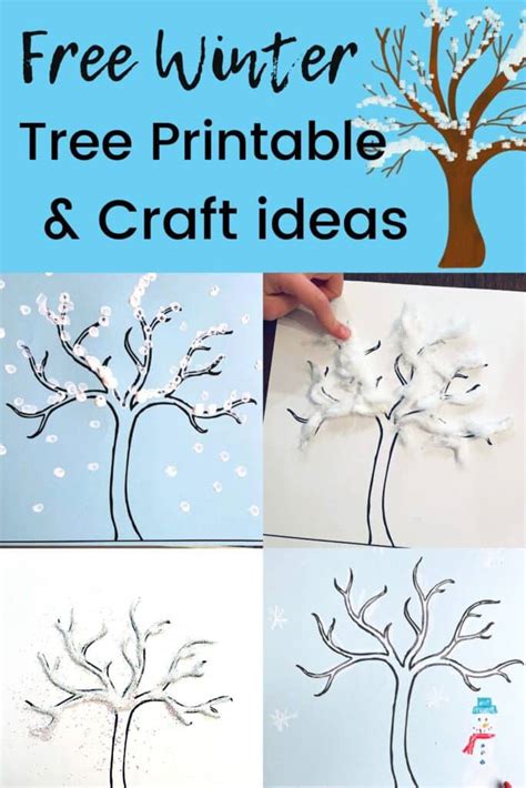 Free Winter Tree Printable With Craft Ideas
