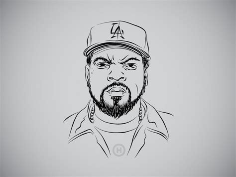 Hiphop Strokes Ice Cube By Hideki Aono On Dribbble