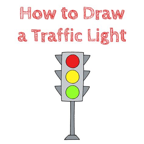 How To Draw A Traffic Light For Kids Draw For Kids