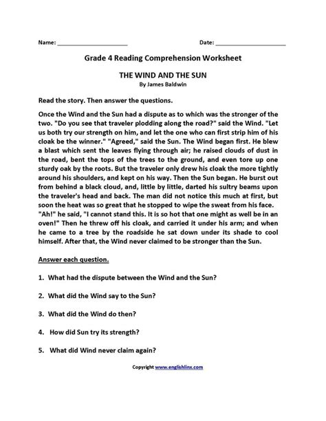 Free Printable Reading Comprehension Worksheets For 9th Grade