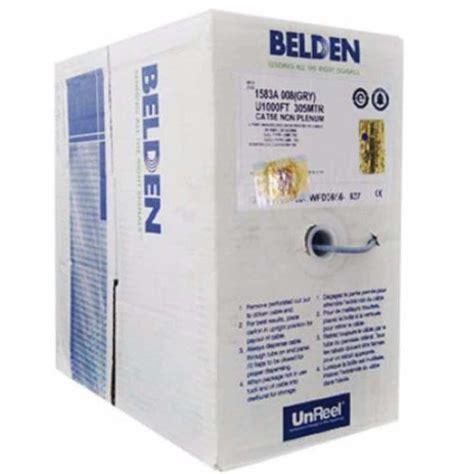 Belden 1583a Cat 5e Cable Utp Unshielded Awg24 Gray Data Lan Cable