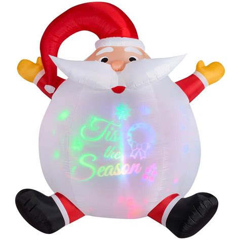 Gemmy 6 Ft Airblown Panoramic Projection Santa Christmas Inflatable G