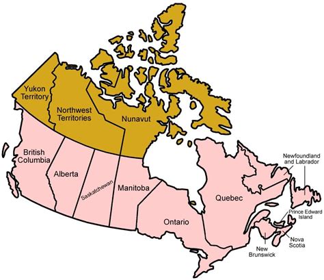 División Político Territorial De Canadá Vivir En Canadá