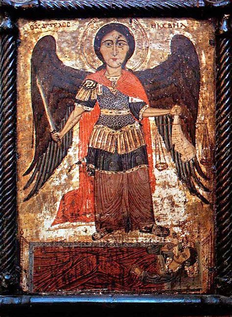Coptic Icon Of The Archangel Michael From The Church Of St Mary Haret