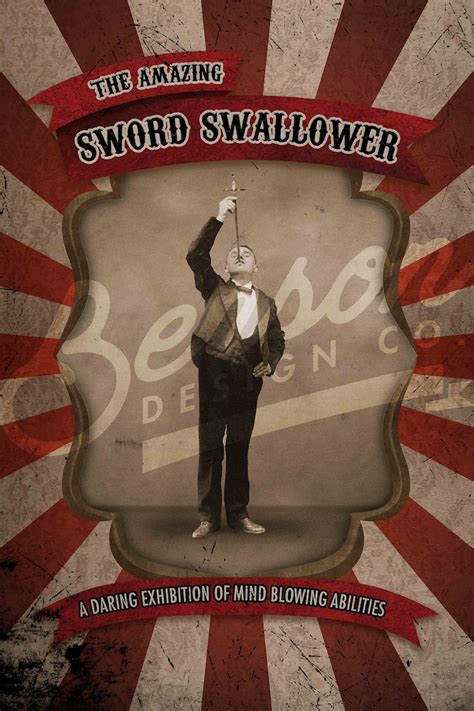 Freak Show Poster The Amazing Sword Swallower X Etsy