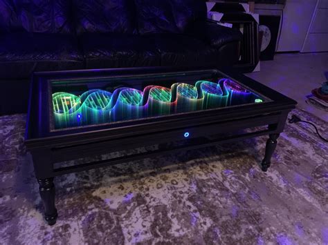 Dna Infinity Mirror Led Coffee Table — Nicky Alice