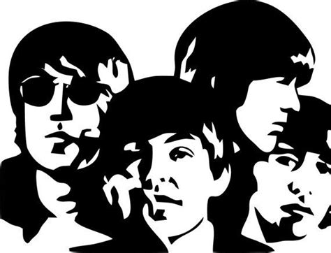 Beatles Wall Art Beatles Wall Art Silhouette Art Beatles Art