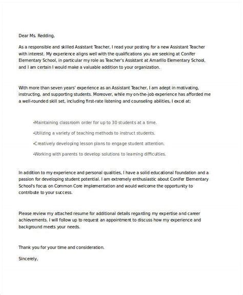 A job application letter or cover letter typically accompanies each resume you send out. 6+ Job Application Letters For Teacher - Free Sample, Example, Format Download | Free & Premium ...