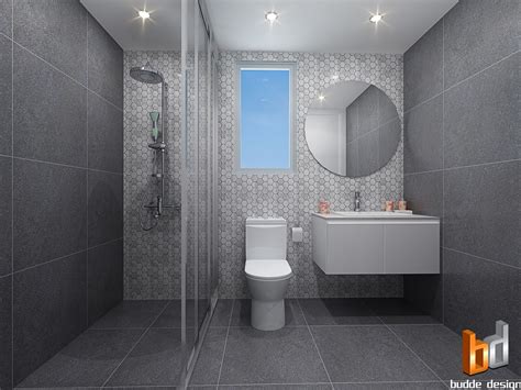 3d Rendering Townhouse Bathroom Nundah Qld Modern Bathroom Hexagon