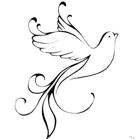Maybe you would like to learn more about one of these? Dove Drawing Outline at PaintingValley.com | Explore ...