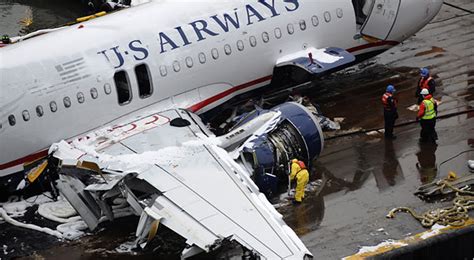 At first, rescue crews thought the crash was brought on by a bird strike, most likely geese getting caught in an engine. Cockpit Tape Reveals Thumps, Engine Loss and a 'Mayday ...