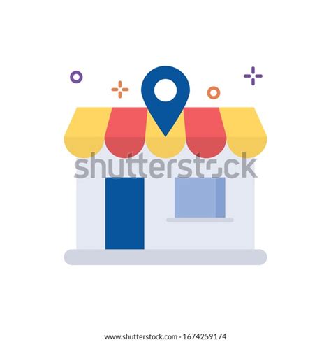 Local Market Place Vector Illustration Shopping Stock Vector Royalty