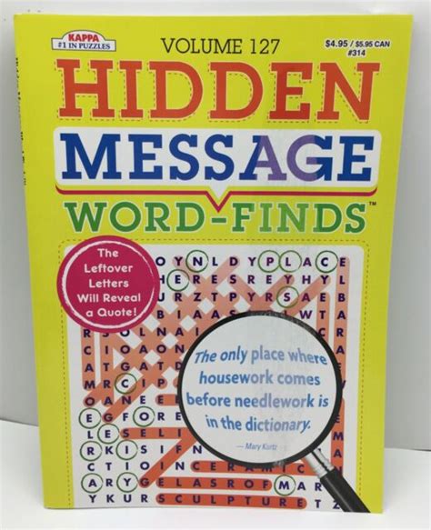 Kappa Word Finds Hidden Message Puzzle Word Search Volume 104 Buy 2