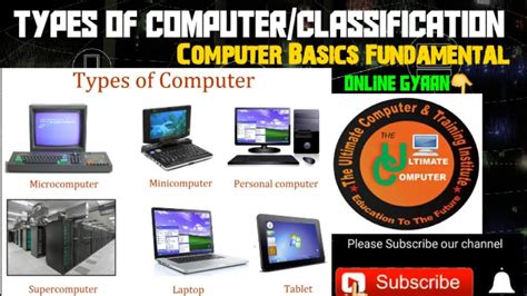 Types Of Computerclassificationcomputer Basics Part 4 Youtube