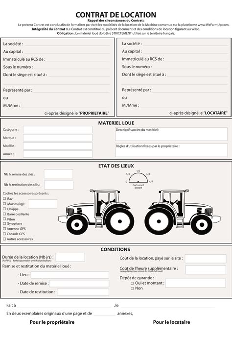 Contrat Location Materiel Particulier Location De Materiel