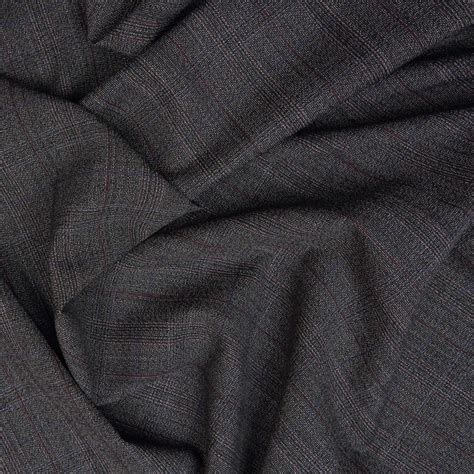 Check Suiting Grey Damson Blue Check Bloomsbury Square Dressmaking