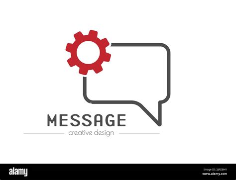 Message Settings A Speech Bubble For Communication And Dialogue Flat Style Stock Vector Image