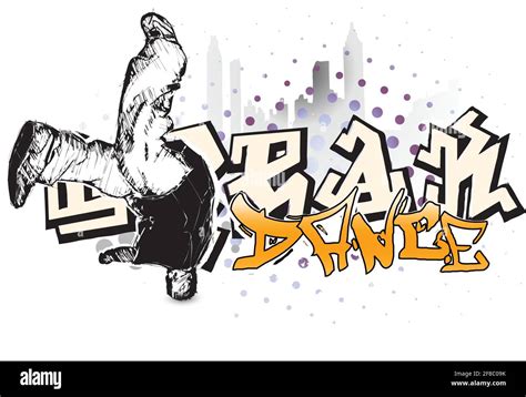 Break Dance Poster Hintergrund Stock Vektorgrafik Alamy