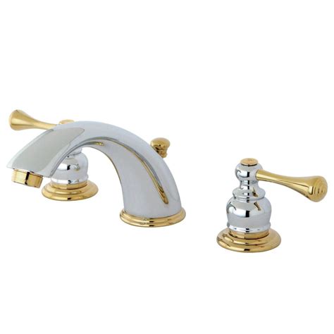 Wovier chrome waterfall bathroom sink faucet with drain,two handle three hole lavatory faucet,widespread basin mixer tap with pop up drain,8 inch bathroom faucet. Kingston Brass KB3974BL 8-Inch Widespread Lavatory Faucet ...